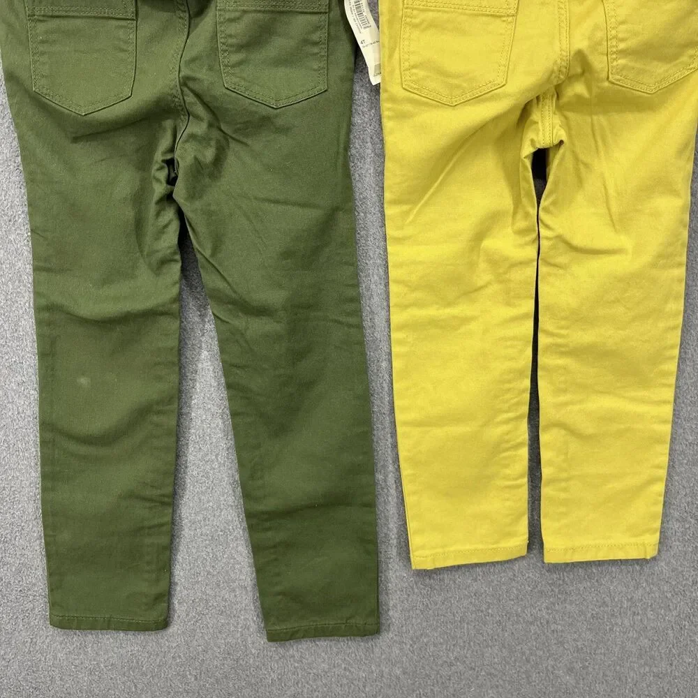 2x Old Navy Girls Jeggings 4T‎ Extra Stretch Denim Elastic Waist Pull On Lot